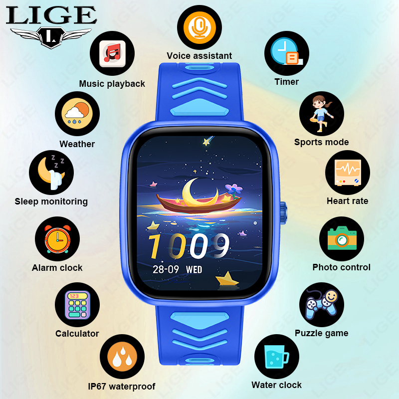 Smartwatch Watches Gift For Girls - LIGE Kids Smartwatch Game Waterproof Electronics