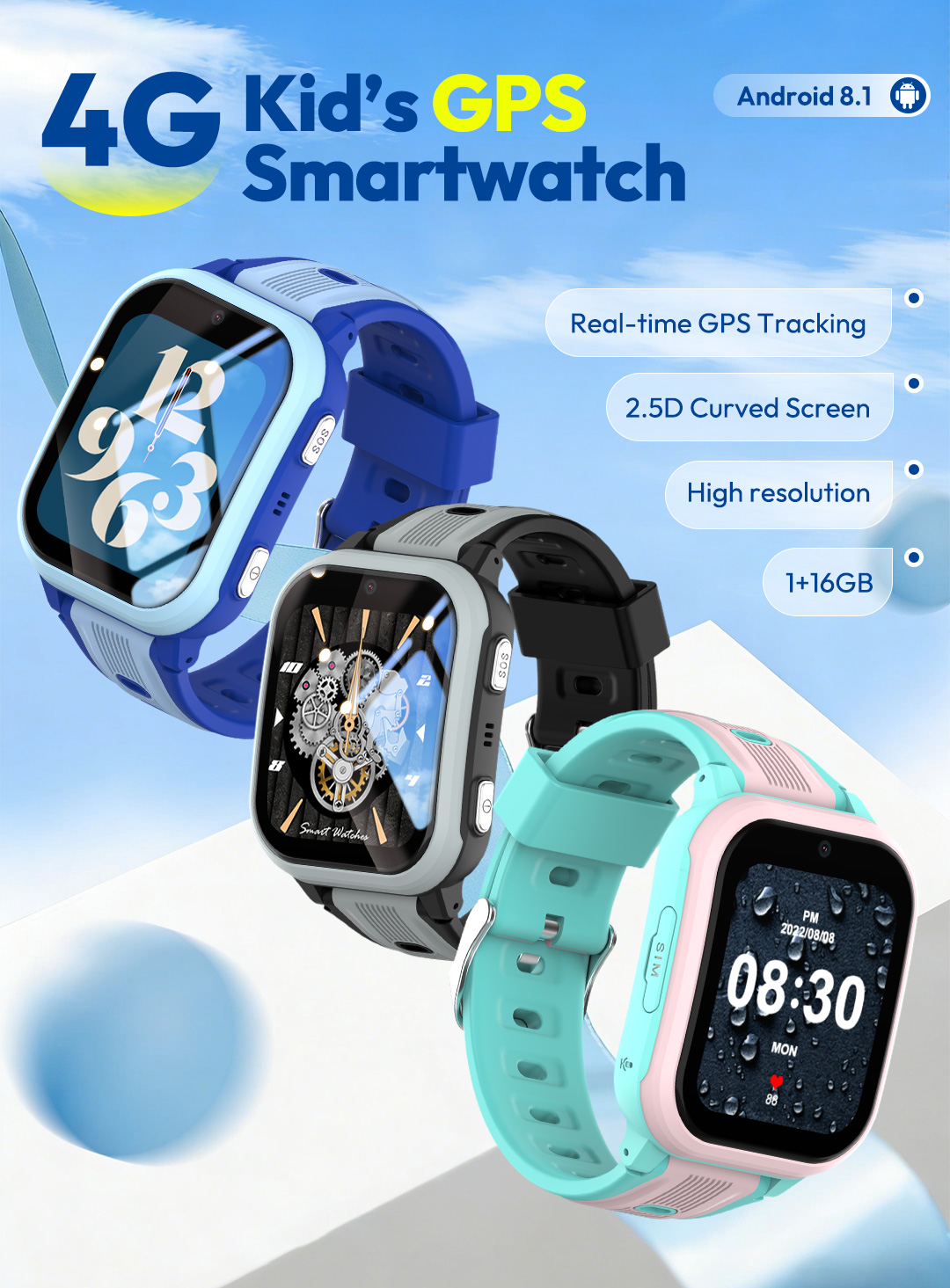 Smartwatch Watches Gift For Girls - KT41 Smart Watch - 4G Phone