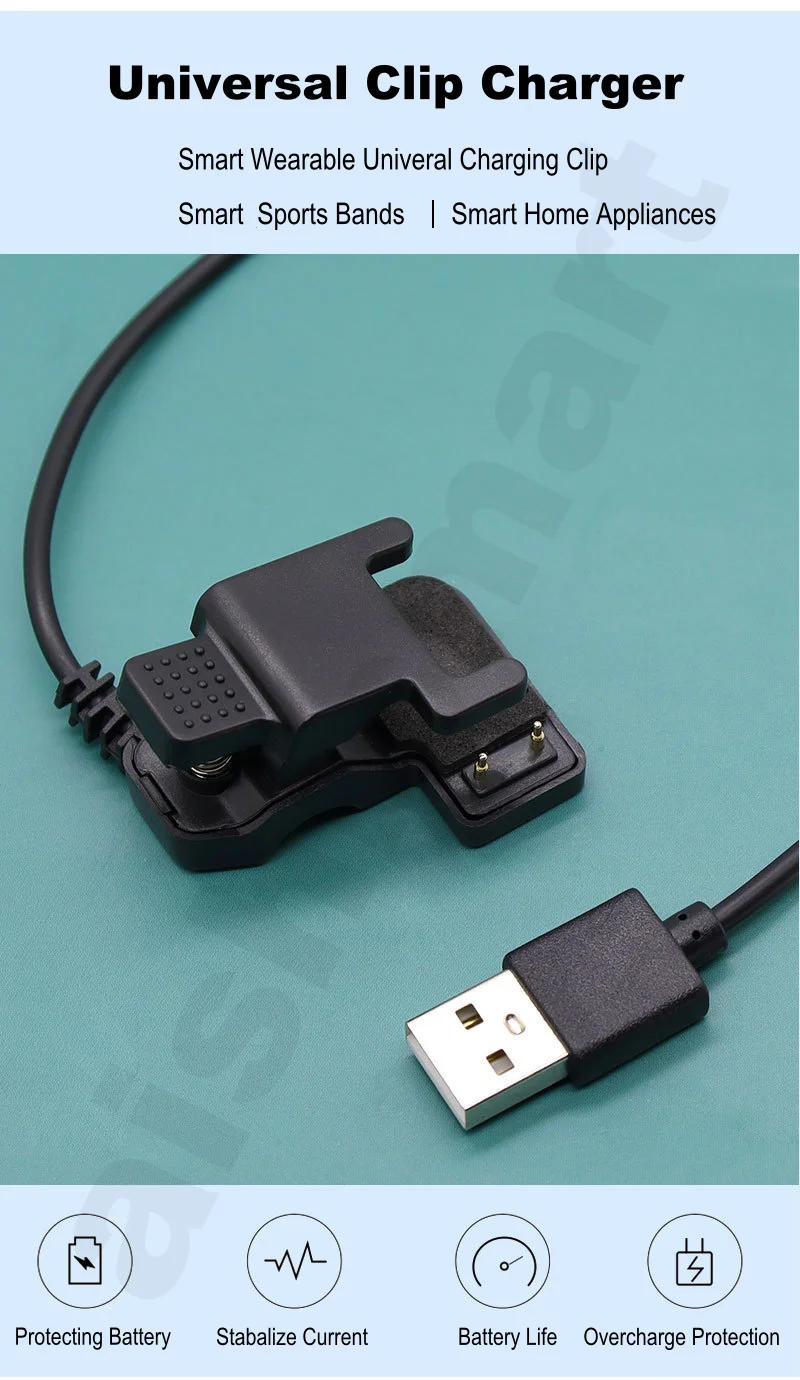 Clip Charger 2pin 3pin 3mm 4mm - Watch X7 review and price