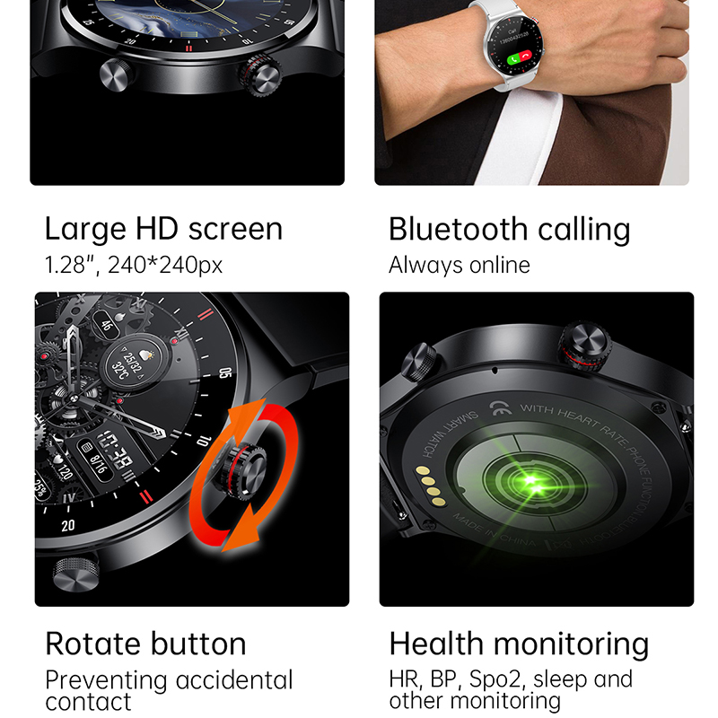 GPS ECG+PPG Bluetooth Call Sma - Smartwatch Watches For Men With Gps review and price