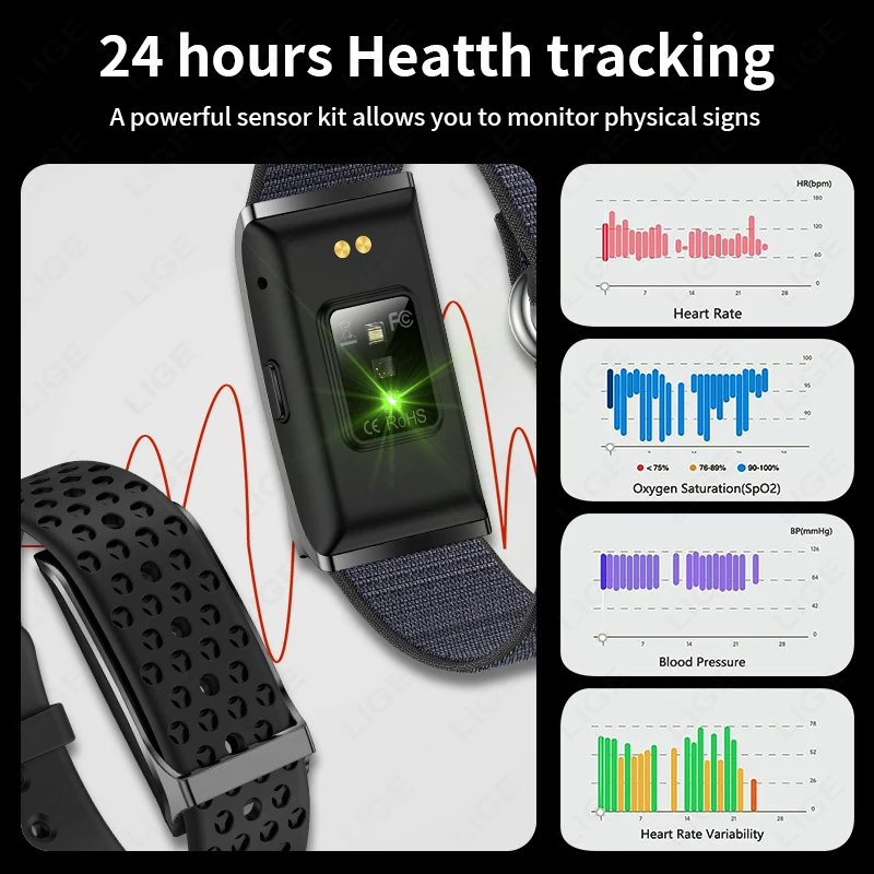 LIGE No Screen Smart Watch Hea - Smartwatch Latest Watches For Men review and price