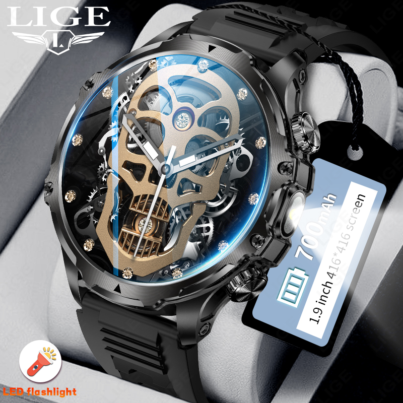 LIGE 700mah Large Battery Flas - Smartwatch Latest Watches For Men review and price