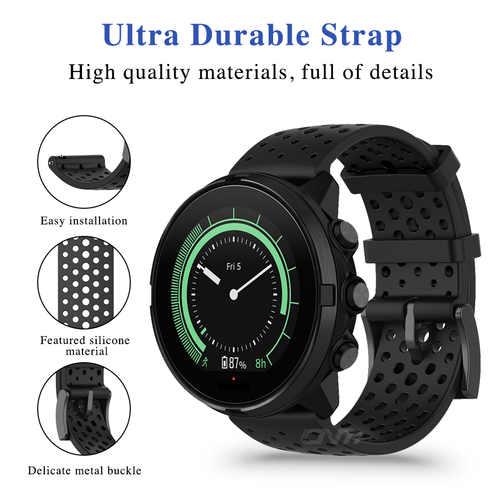 Silicone Bracelet for Suunto 7 - Fossil Watches Smartwatch Hybrid review and price
