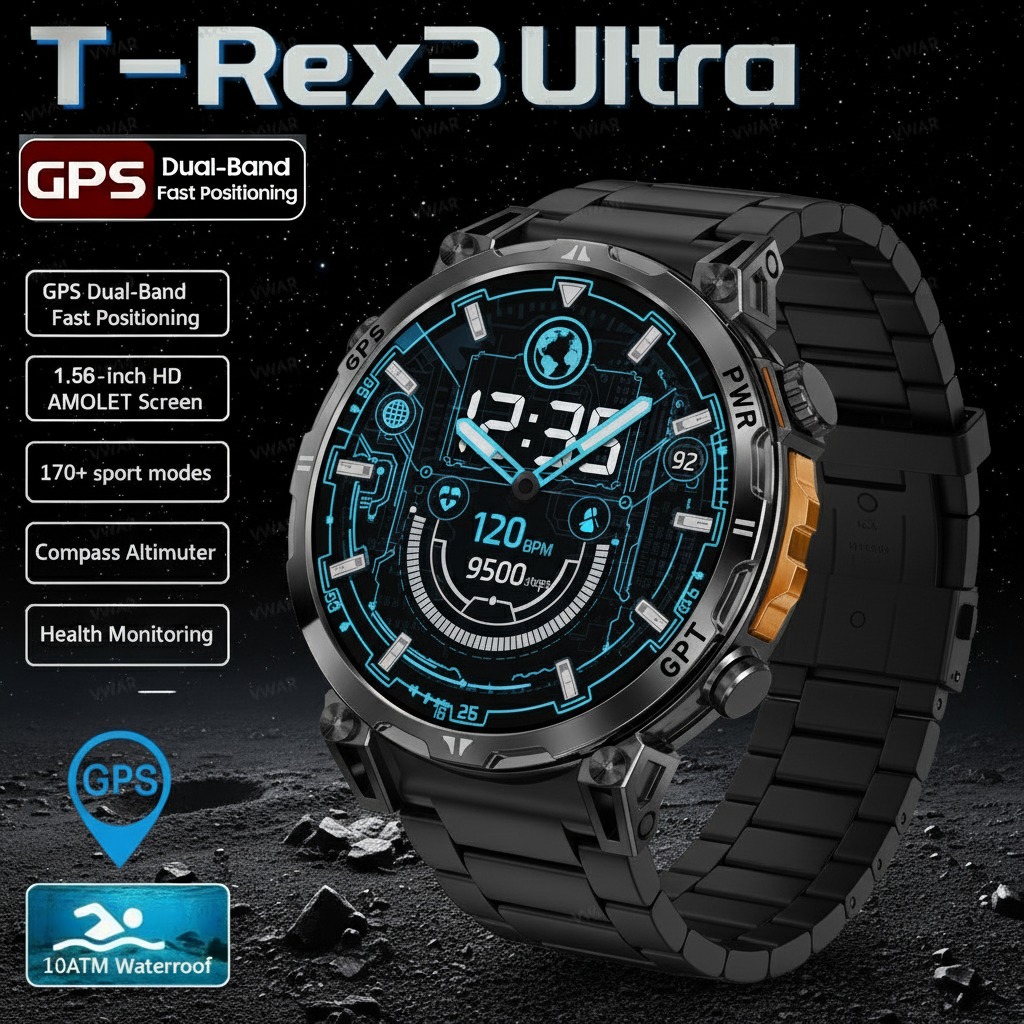 2026 New T-Rex 3 Pro Military  - Huawei Smartwatch Watch Fit review and price