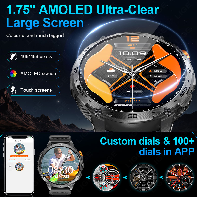 LIGE 730mAh Large Battery Ultr - Smartwatch Latest Watches For Men review and price
