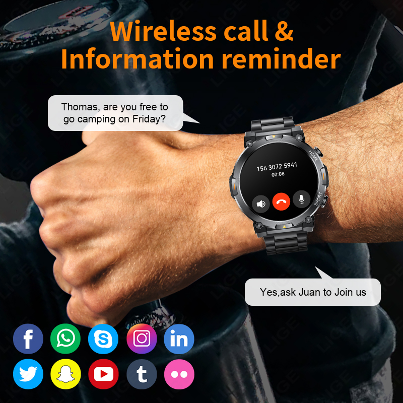 LIGE Outdoor Sports Smart Watc - Smartwatch Latest Watches For Men review and price