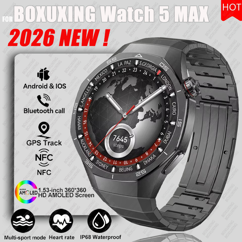 2026 New BOXUXING Watch 5 MAX  - Smartwatch Watches For Women With Gps review and price