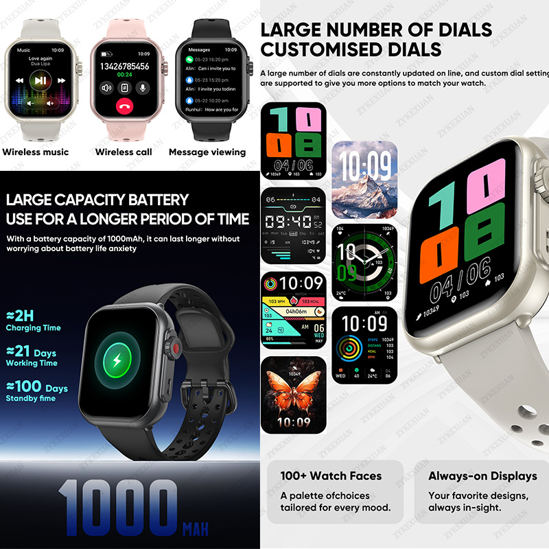 Watch Ultra K62 Men Women 1000 - Smartwatch Watches For Women With Gps review and price