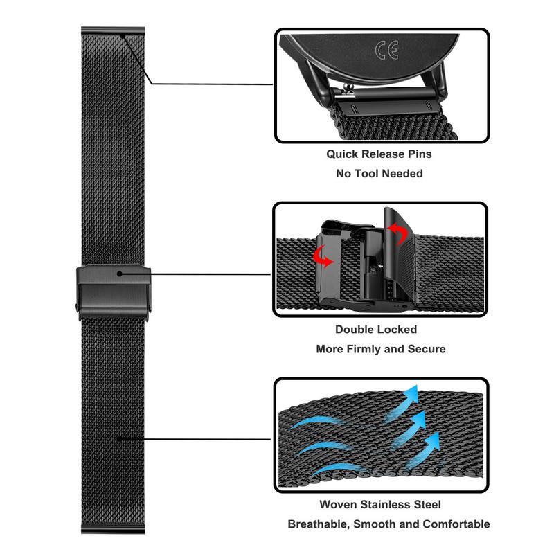 22mm Stainless Steel Strap For - Fossil Watches Smartwatch Hybrid review and price