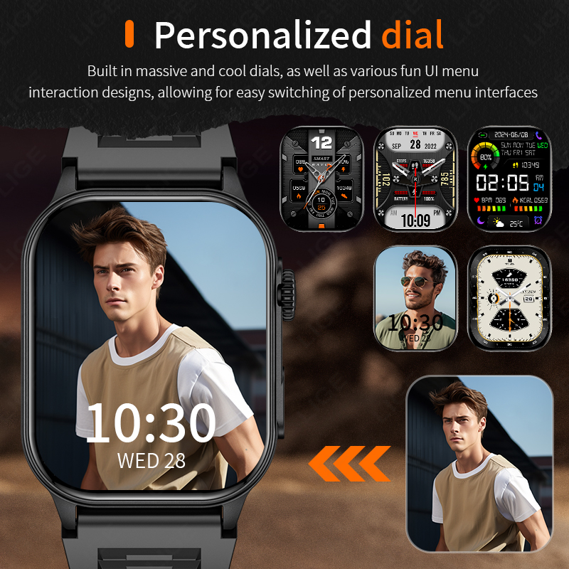 LIGE Smart Watch for Men 3ATM  - Smartwatch Latest Watches For Men review and price